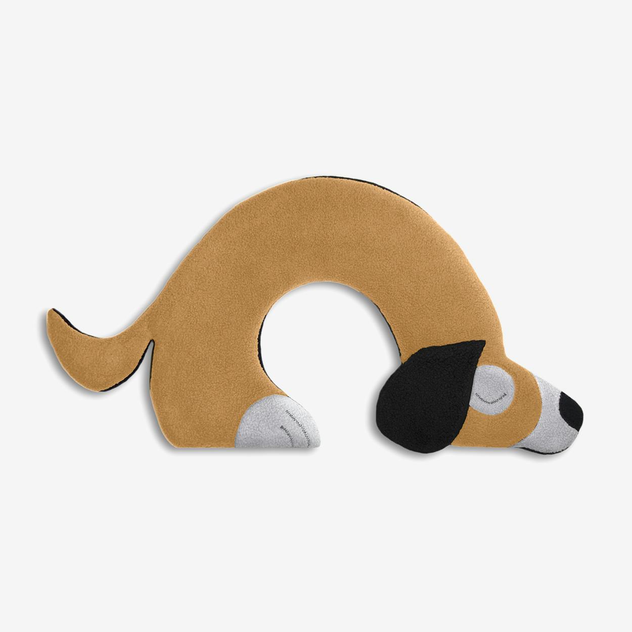 Warming Pillow, Bobby The Dog in Sand Travel Pillow (Dog in Sand Black
